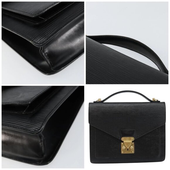 LOUIS VUITTON Epi Monceau 28 Hand Bag Black - Picture 8 of 15